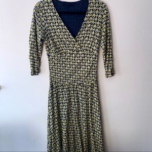 Boden Double-Layer Jersey Faux Wrap Dress